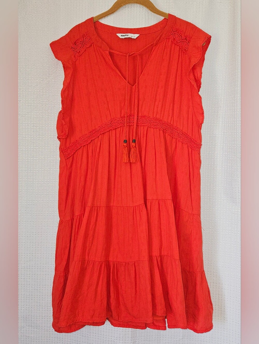 Sonoma Summer Dress Orange Size Large